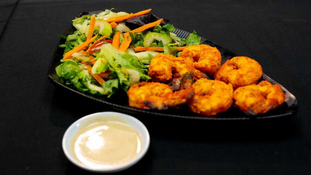 Zen Curry Lunch Menu Shrimp & Salad